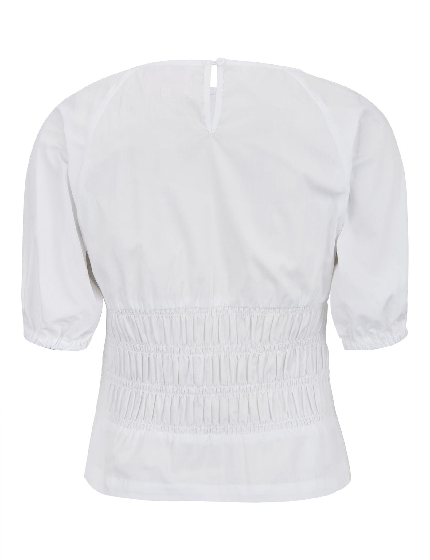 esmé studios ESLuna SS Smock Blouse Shirts & Blouse 002 White
