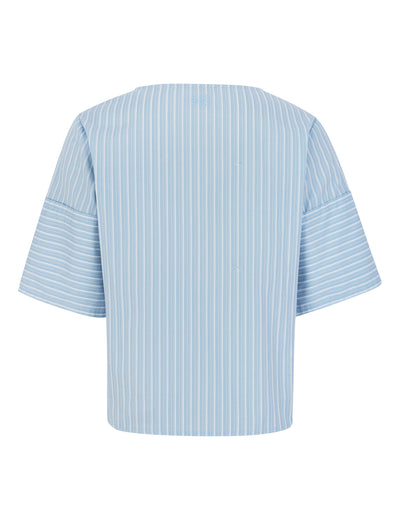 esmé studios ESNeva 2/4 Blouse Shirts & Blouse 207 Blue Fog Stripes