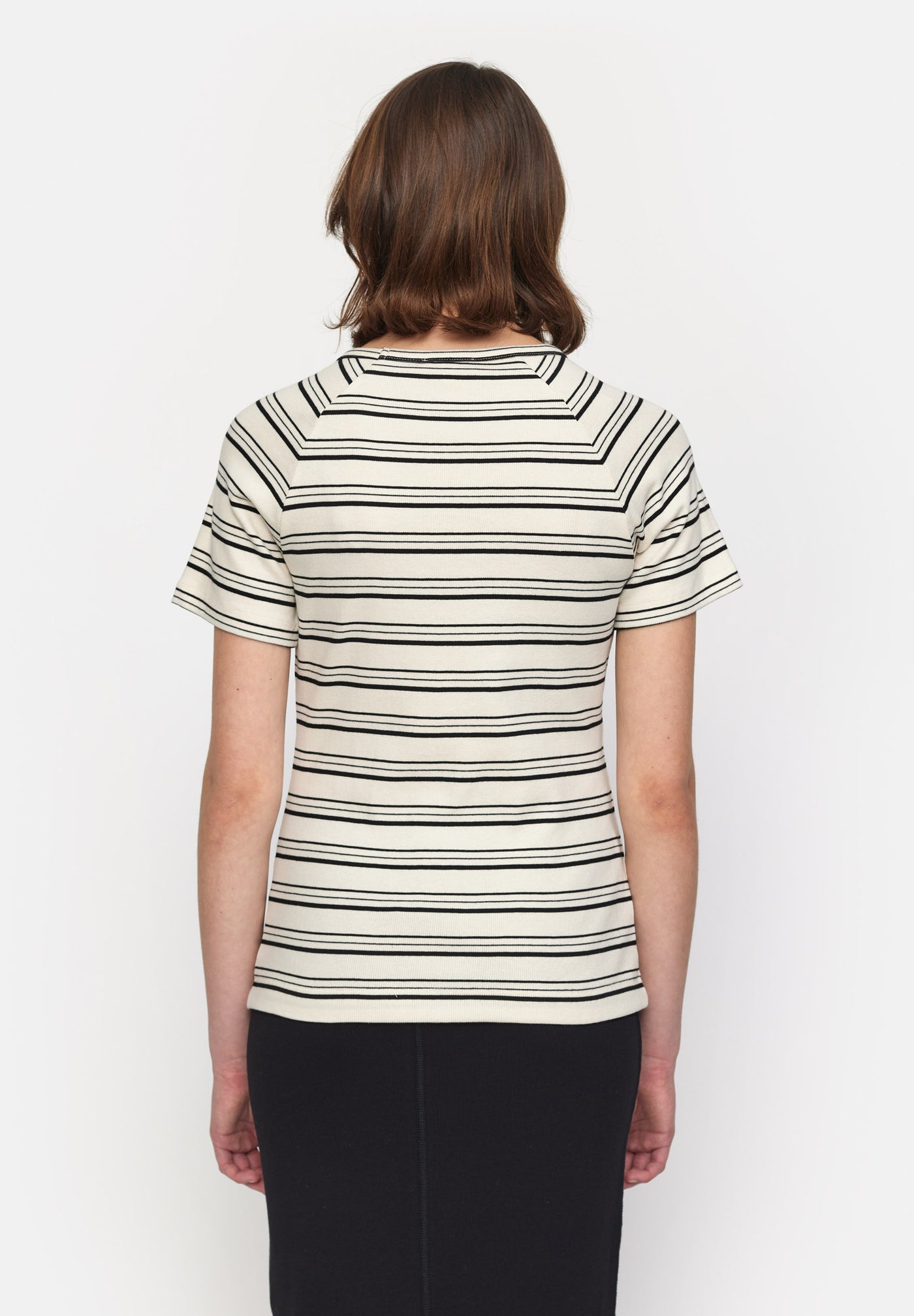 esmé studios Blossom SS O-neck Rib T-shirt GOTS T-shirt and Tops 252 Black Stripe