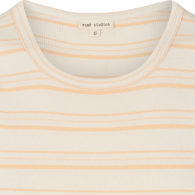 esmé studios Blossom Tank Top GOTS T-shirt and Tops 250 Apricot Ice Stripe