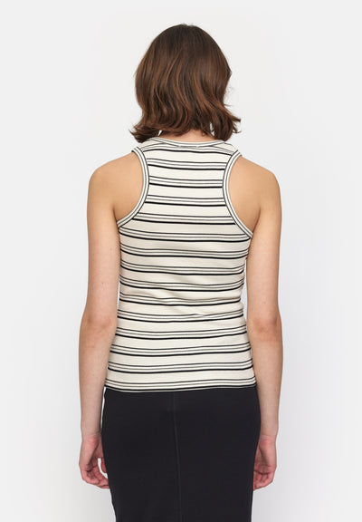 esmé studios Blossom Tank Top GOTS T-shirt and Tops 252 Black Stripe