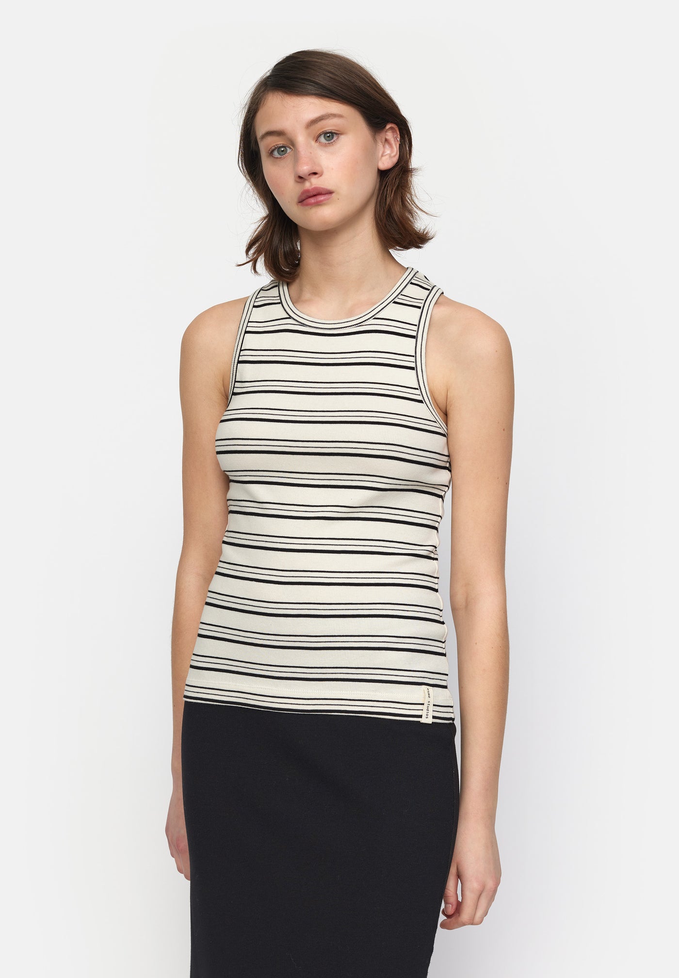 esmé studios Blossom Tank Top GOTS T-shirt and Tops 252 Black Stripe