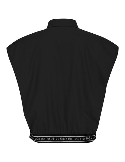 esmé studios Calla Cropped Shirt Shirts & Blouse 001 Black