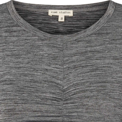 esmé studios ESAgneta LS Top T-shirt and Tops 012 Gray Melange