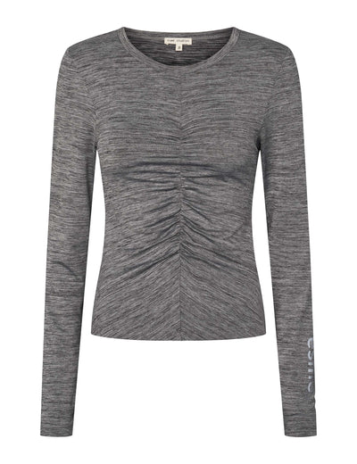 esmé studios ESAgneta LS Top T-shirt and Tops 012 Gray Melange