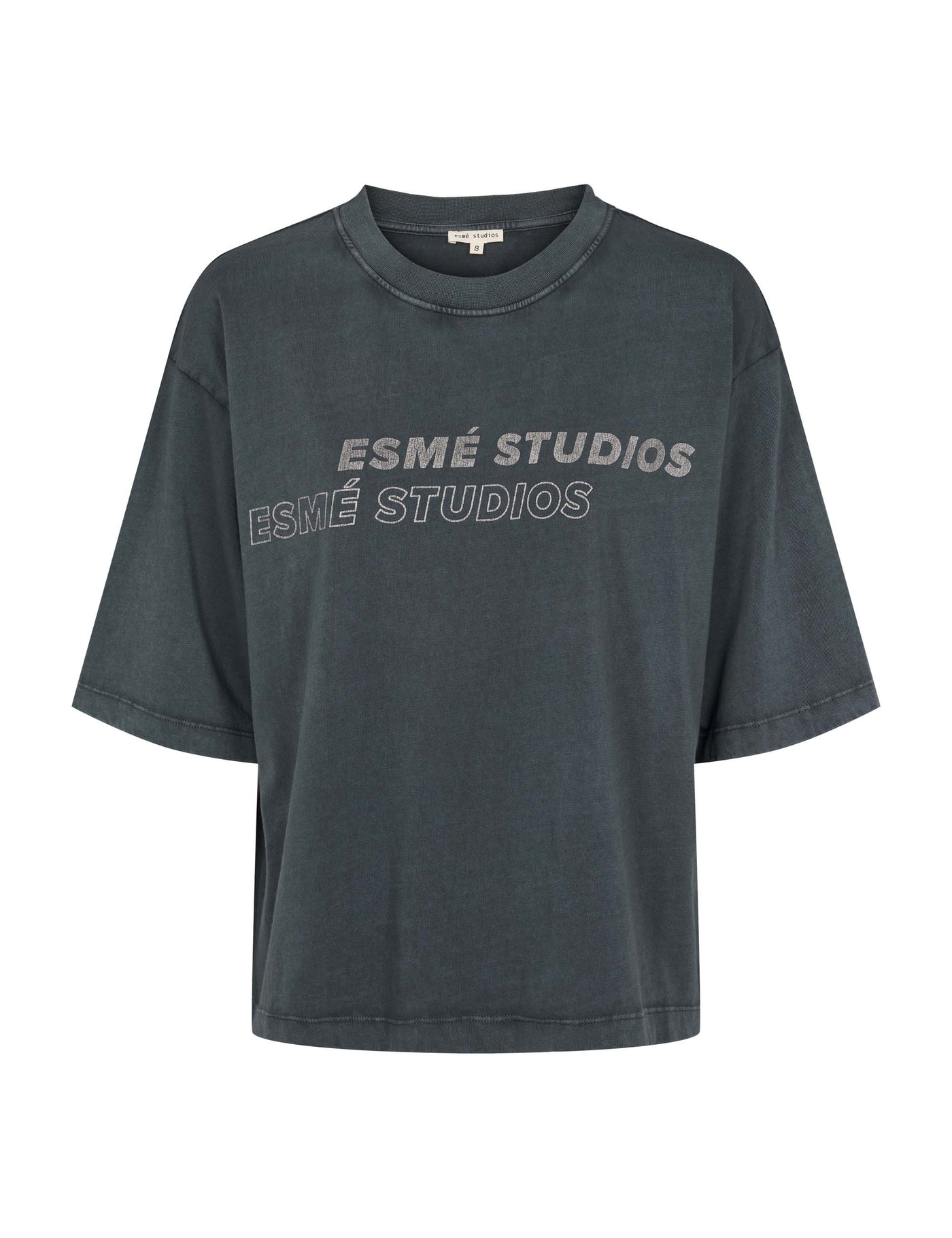 esmé studios ESAlly Boxy T-shirt GOTS T-shirt and Tops 001 Black