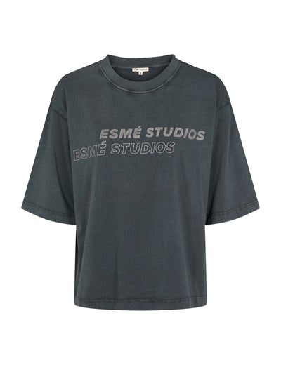 esmé studios ESAlly Boxy T-shirt GOTS T-shirt and Tops 001 Black