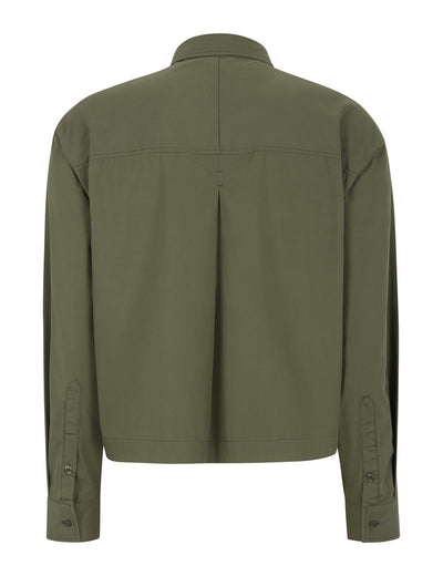 esmé studios ESAmira Cropped Shirt Shirts & Blouse 297 Winter Moss