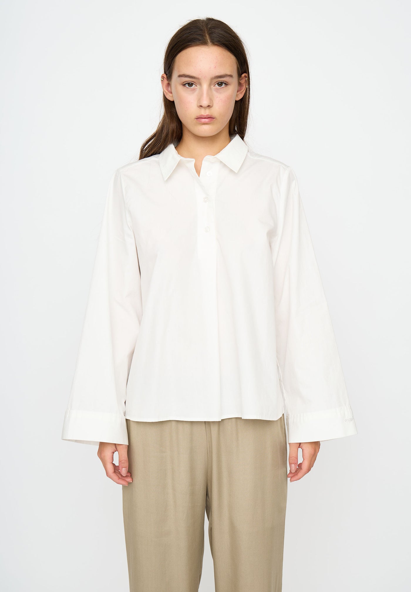 esmé studios ESAnine LS Polo Shirt Shirts & Blouse 022 Snow White