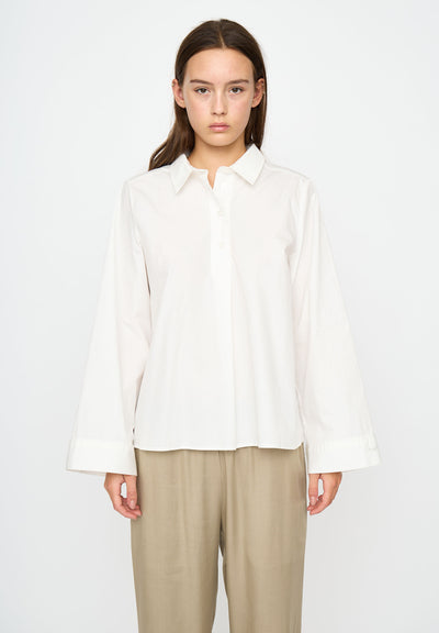 esmé studios ESAnine LS Polo Shirt Shirts & Blouse 022 Snow White