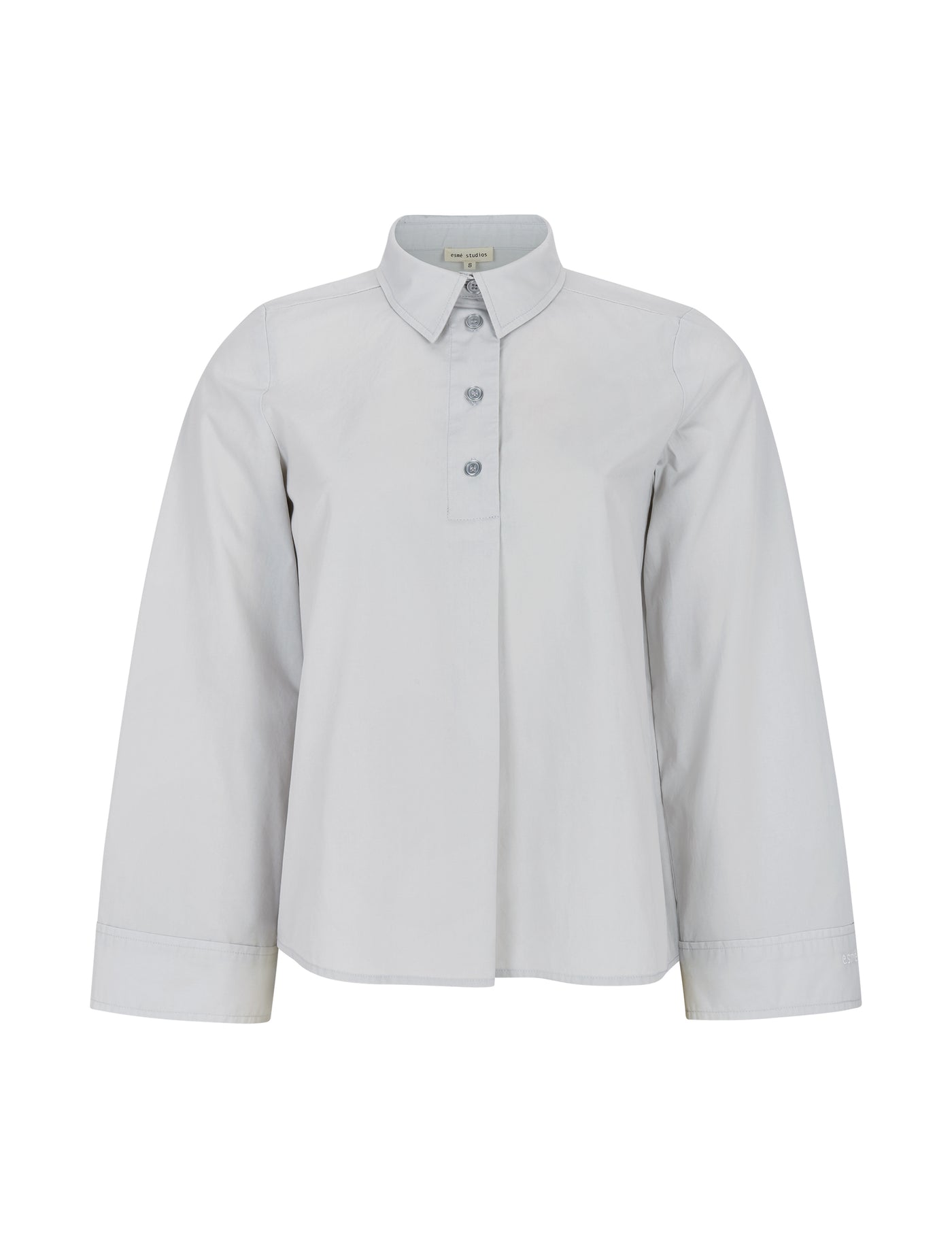 esmé studios ESAnine LS Polo Shirt Shirts & Blouse 229 Glacier Gray