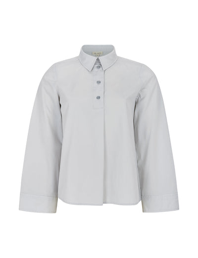 esmé studios ESAnine LS Polo Shirt Shirts & Blouse 229 Glacier Gray
