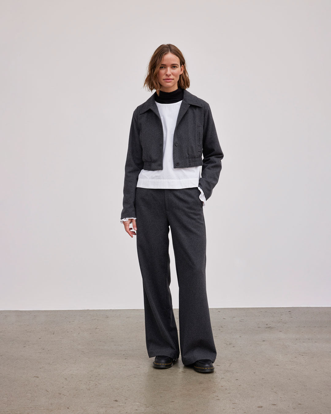 esmé studios ESBalmi Short Wool Jacket GRS Jacket 012 Gray Melange