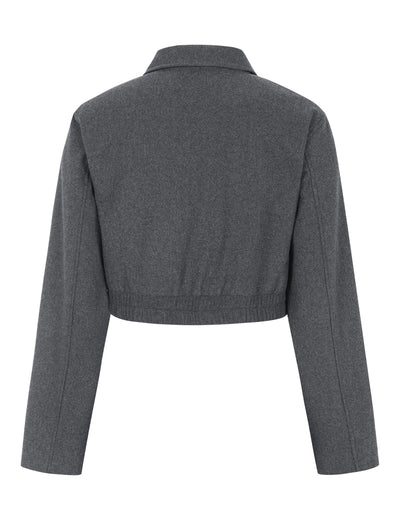 esmé studios ESBalmi Short Wool Jacket GRS Jacket 012 Gray Melange