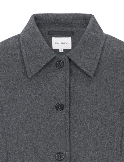 esmé studios ESBalmi Short Wool Jacket GRS Jacket 012 Gray Melange