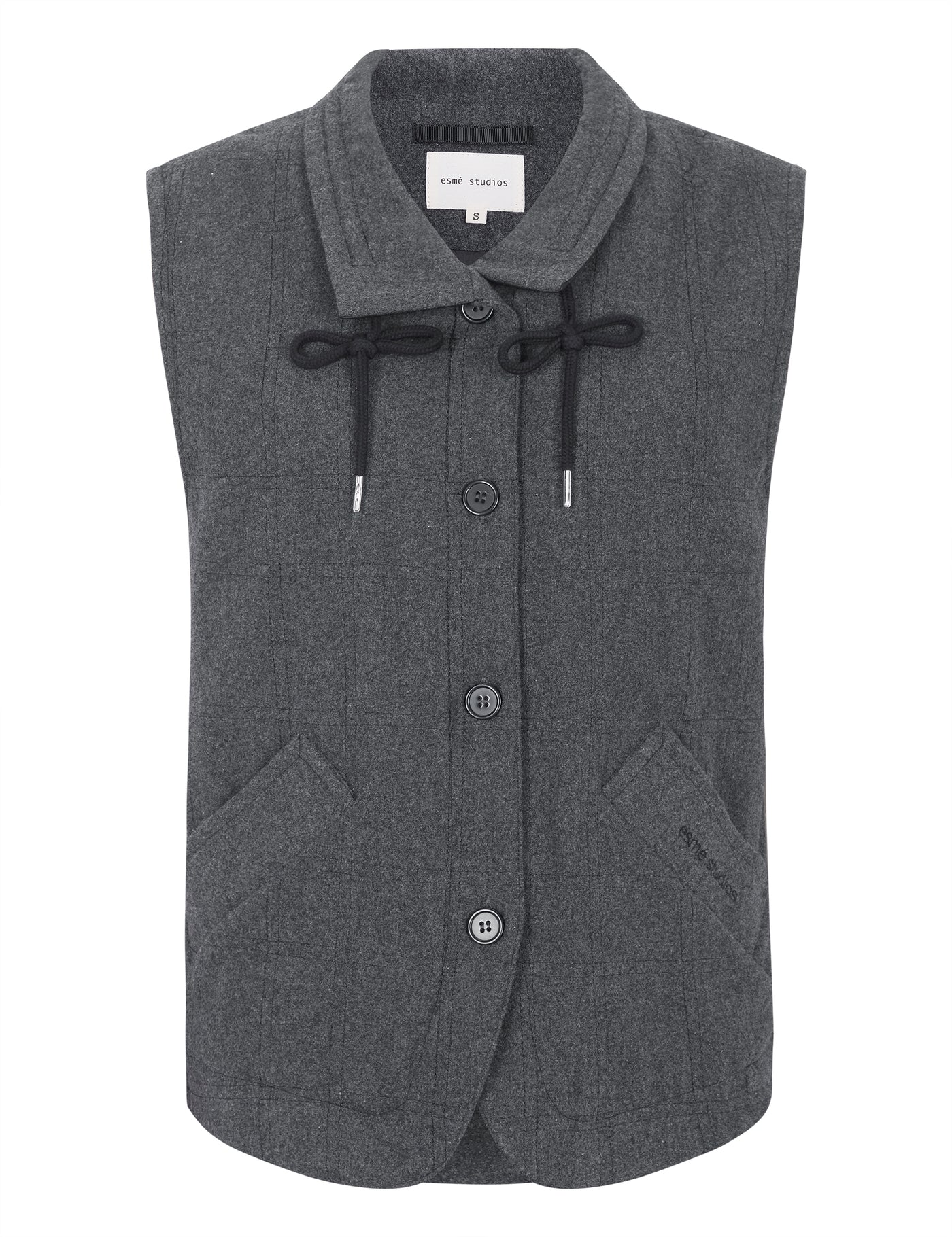 esmé studios ESBalmi Wool Vest GRS Vest 012 Gray Melange
