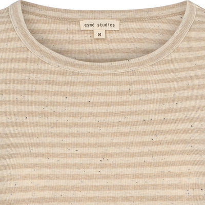 esmé studios ESBloom Stripe LS Top GOTS T-shirt and Tops 218 Buttercream