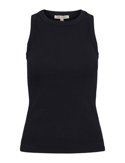 esmé studios ESBlossom Racerback Rib Tank T-shirt and Tops 001 Black