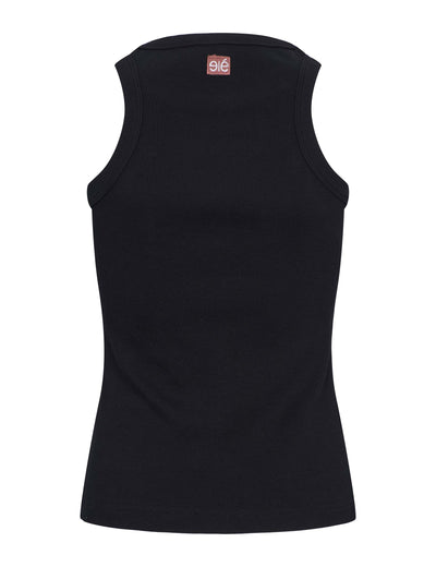 esmé studios ESBlossom Racerback Rib Tank T-shirt and Tops 001 Black