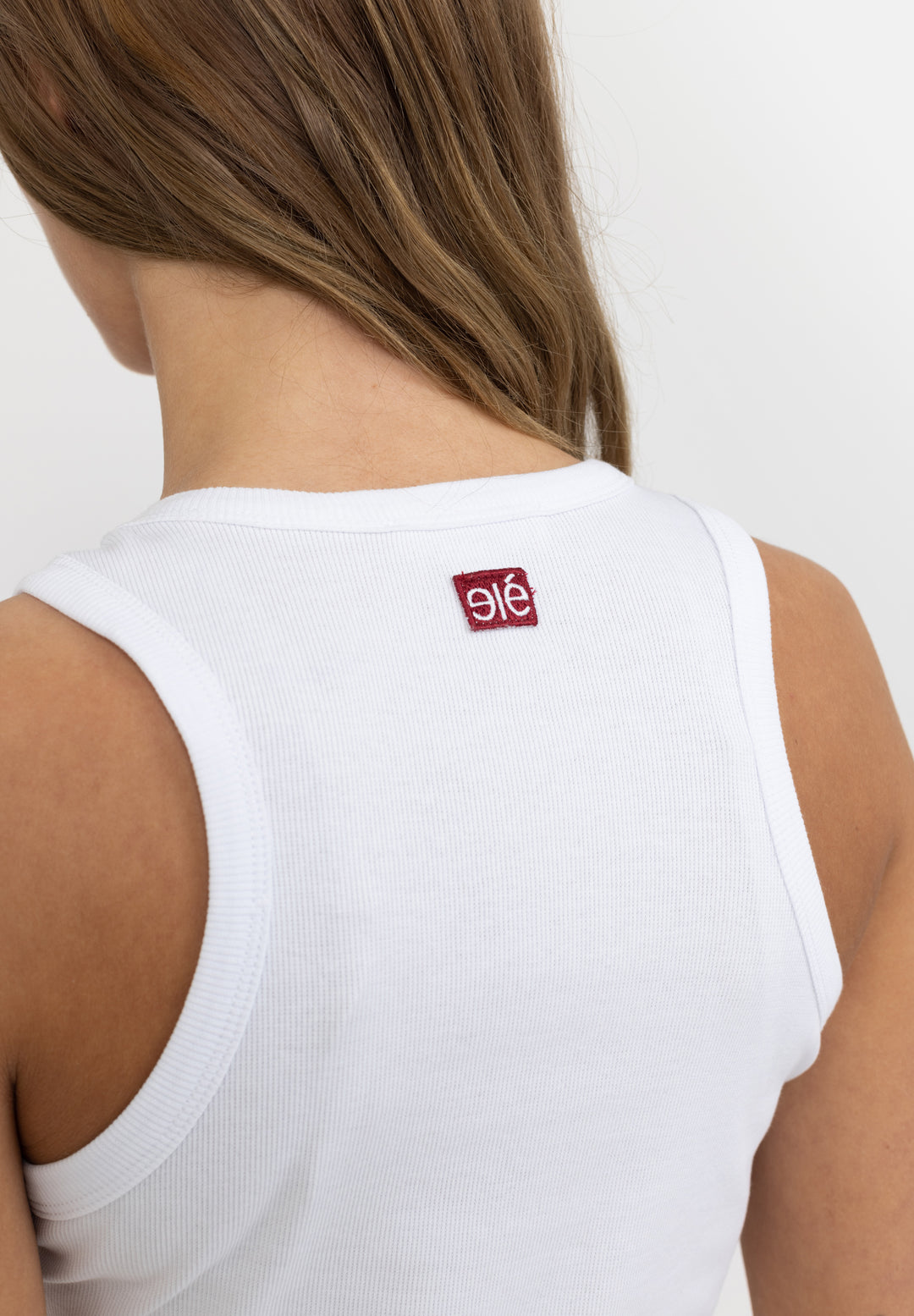 ESBlossom Racerback Rib Tank - White – esmestudios.com
