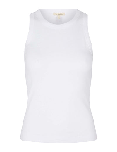 esmé studios ESBlossom Racerback Rib Tank T-shirt and Tops 002 White