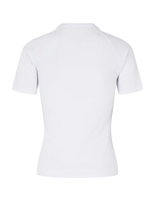 ESBlossom SS O-neck Rib T-shirt - White – esmestudios.com