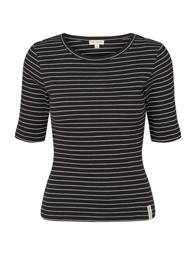 esmé studios ESBlossom Stripe 2/4 T-shirt GOTS T-shirt and Tops 001 Black