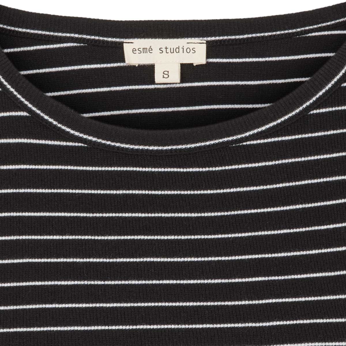 esmé studios ESBlossom Stripe 2/4 T-shirt GOTS T-shirt and Tops 001 Black