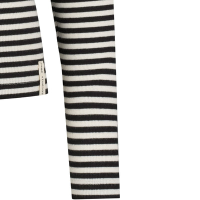 esmé studios ESBlossom Stripe LS Top GOTS T-shirt and Tops 186 Snow White Black Stripe