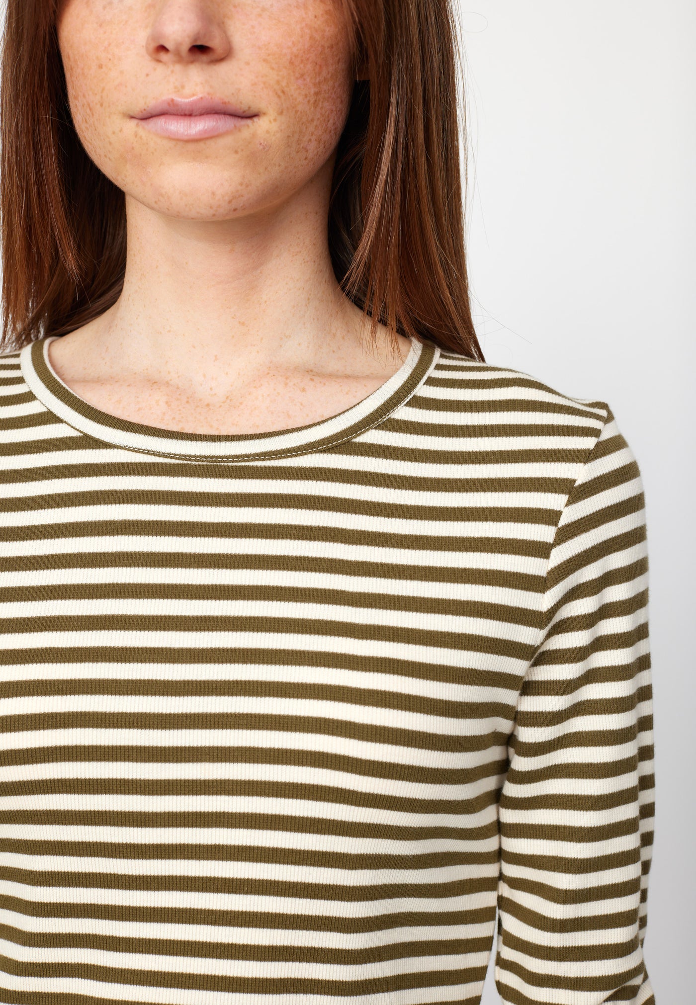 esmé studios ESBlossom Stripe LS Top GOTS T-shirt and Tops 236 Dark Olive