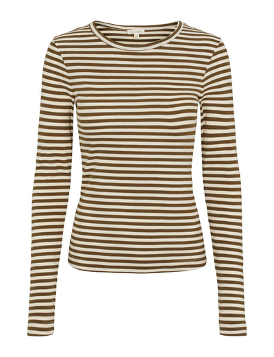 esmé studios ESBlossom Stripe LS Top GOTS T-shirt and Tops 236 Dark Olive