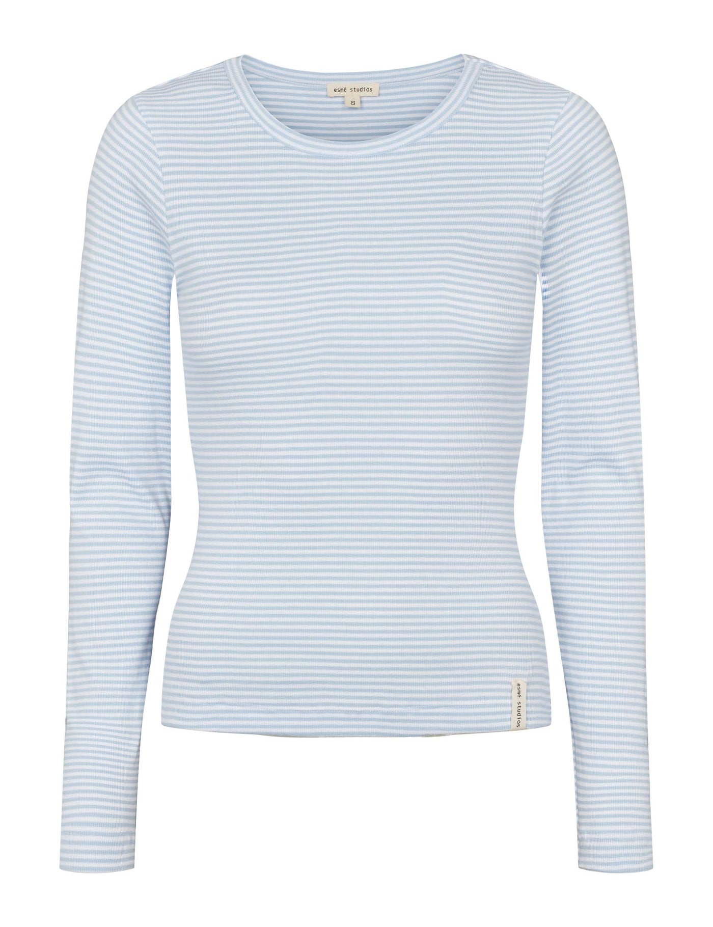 esmé studios ESBlossom Stripe LS Top GOTS T-shirt and Tops 263 Kentucky Blue