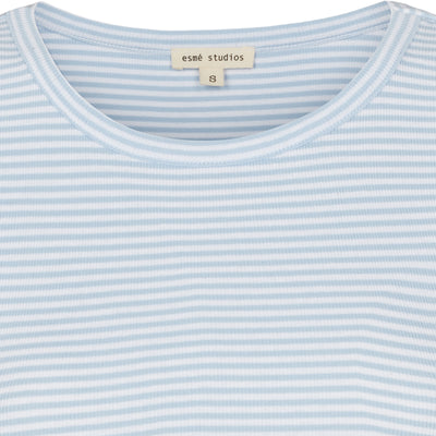 esmé studios ESBlossom Stripe LS Top GOTS T-shirt and Tops 263 Kentucky Blue