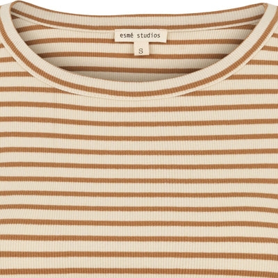 esmé studios ESBlossom Stripe LS Top GOTS T-shirt and Tops 283 Fog