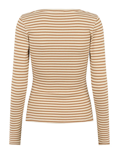 esmé studios ESBlossom Stripe LS Top GOTS T-shirt and Tops 283 Fog
