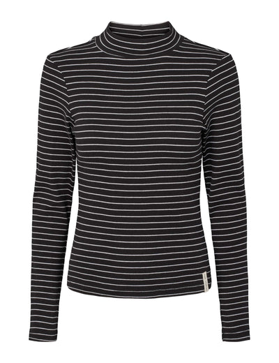 esmé studios ESBlossom Stripe LS Turtleneck GOTS T-shirt and Tops 001 Black