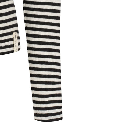 esmé studios ESBlossom Stripe LS Turtleneck GOTS T-shirt and Tops 186 Snow White Black Stripe