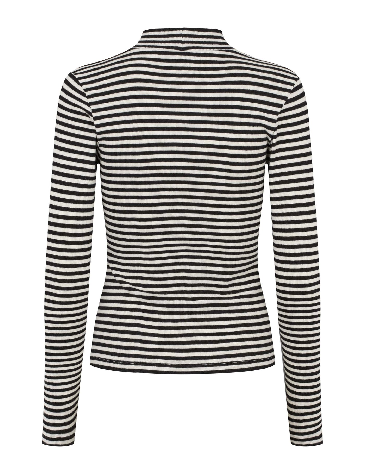 esmé studios ESBlossom Stripe LS Turtleneck GOTS T-shirt and Tops 186 Snow White Black Stripe