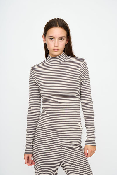 esmé studios ESBlossom Stripe LS Turtleneck GOTS T-shirt and Tops 260 Nacreous Clouds