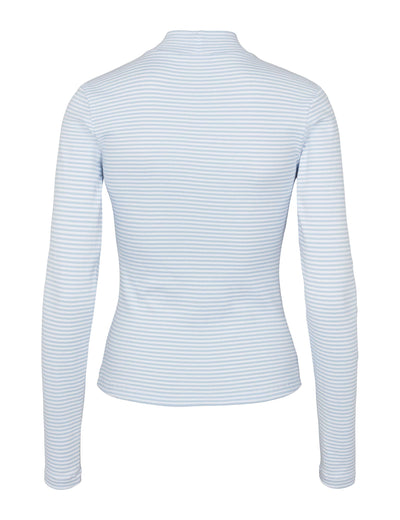 esmé studios ESBlossom Stripe LS Turtleneck GOTS T-shirt and Tops 263 Kentucky Blue