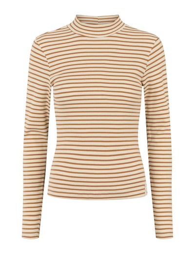 esmé studios ESBlossom Stripe LS Turtleneck GOTS T-shirt and Tops 283 Fog
