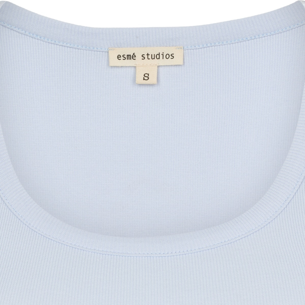 esmé studios ESBlossom Wide O-neck Top GOTS T-shirt and Tops 275 Halogen Blue