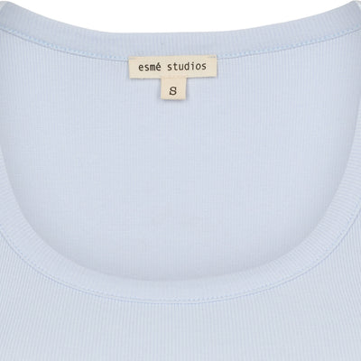 esmé studios ESBlossom Wide O-neck Top GOTS T-shirt and Tops 275 Halogen Blue