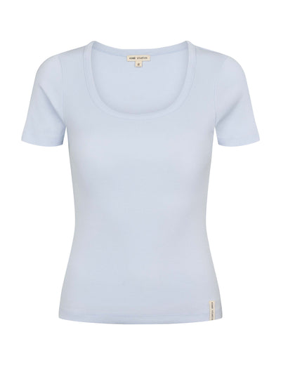 esmé studios ESBlossom Wide O-neck Top GOTS T-shirt and Tops 275 Halogen Blue