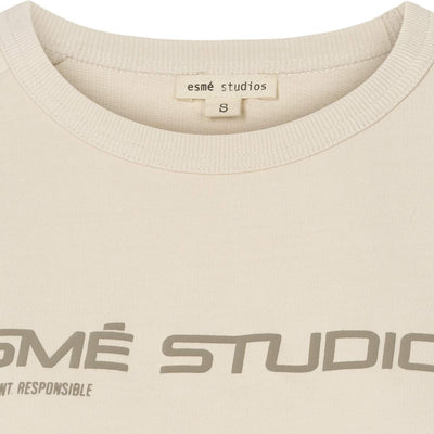 esmé studios ESDora SS Boxy T-shirt GOTS T-shirt and Tops 300 White Sand