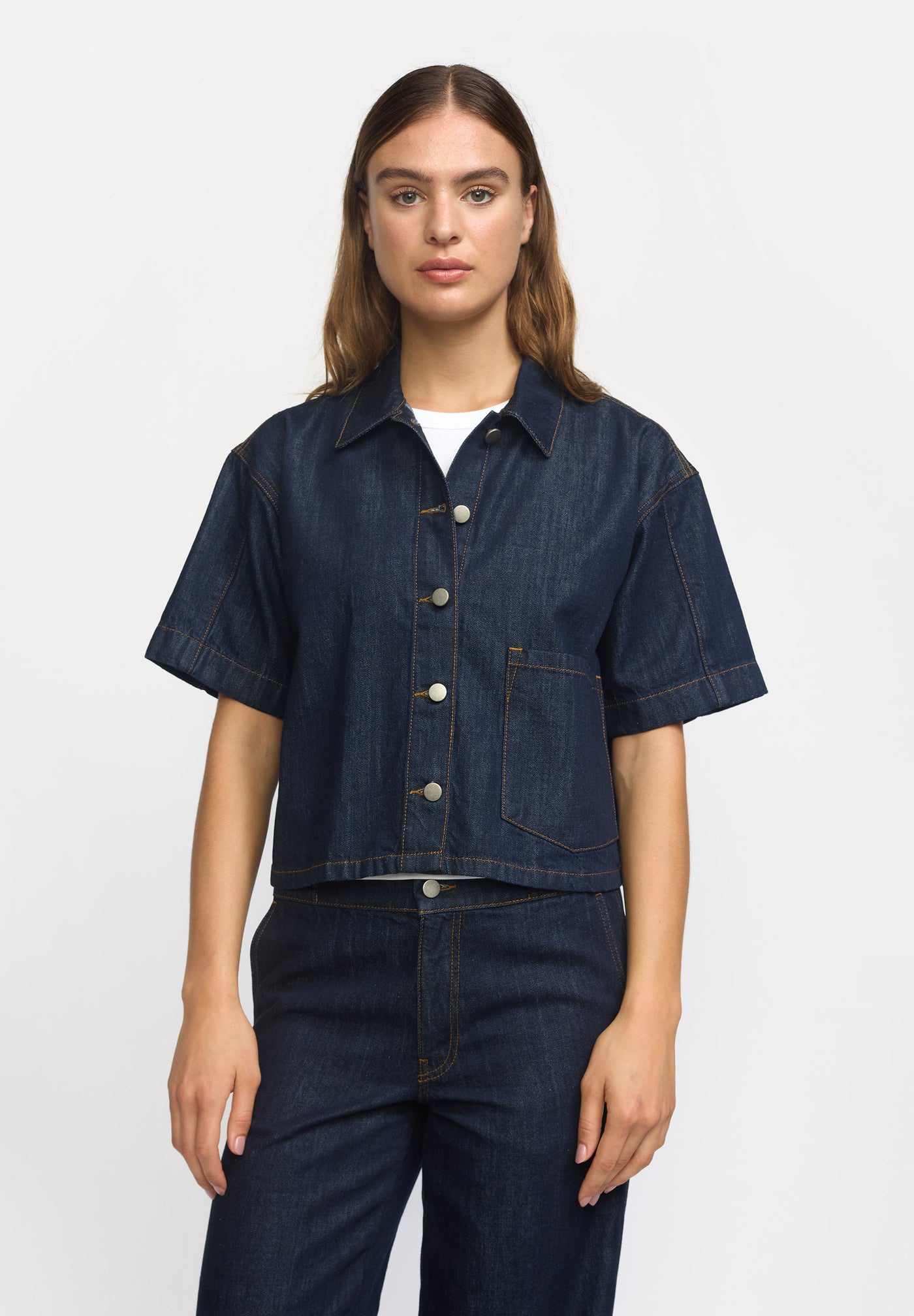 esmé studios ESEdina Denim Shirt Shirts & Blouse 183 Blue denim