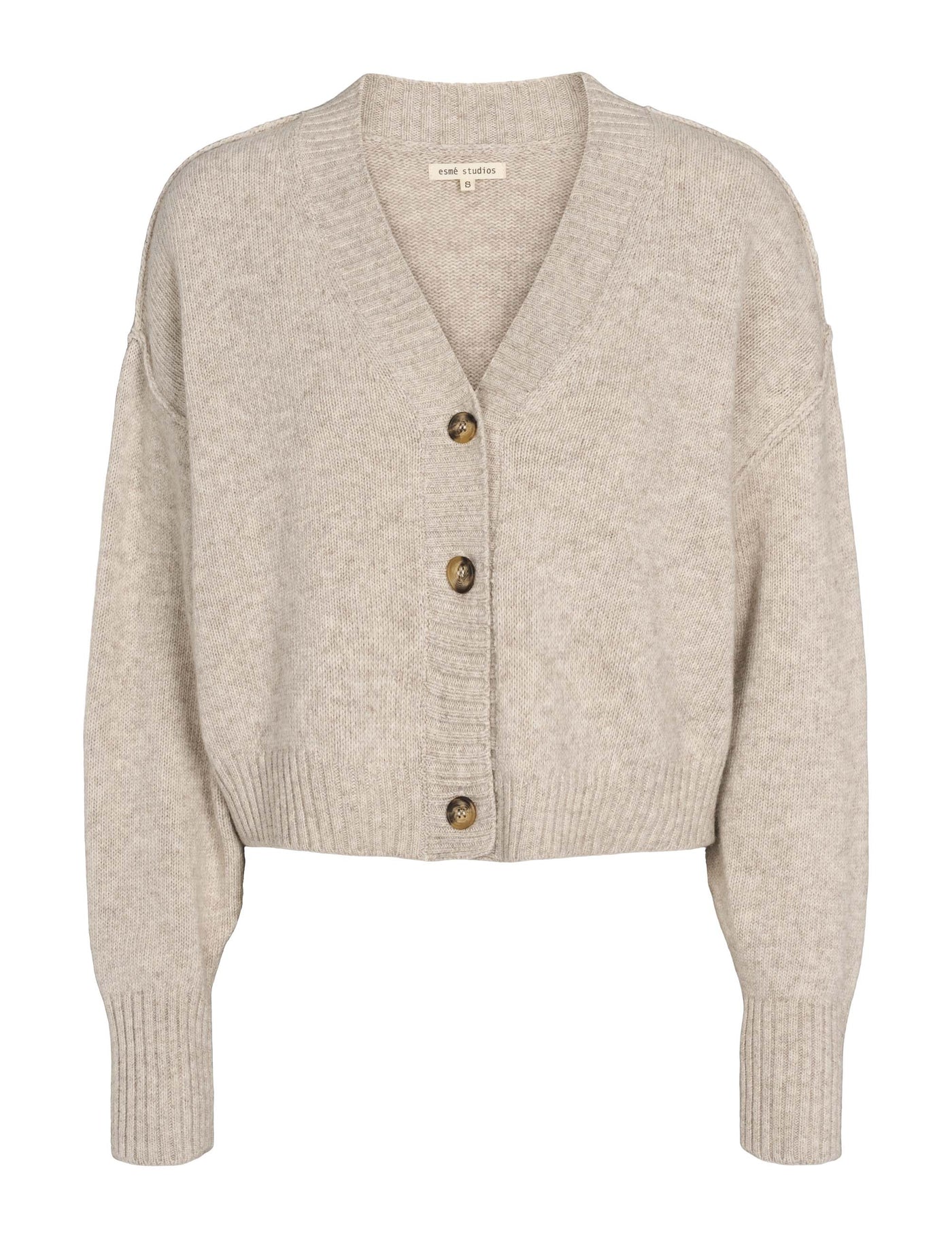 esmé studios ESElida Knit Cardigan GOTS Knit 020 Sand Melange