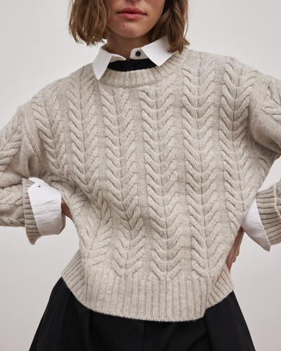 esmé studios ESElida O-neck Knit GOTS Knit 020 Sand Melange
