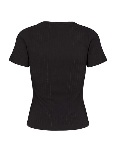 esmé studios ESElla Wide O-neck Top GOTS T-shirt and Tops 001 Black