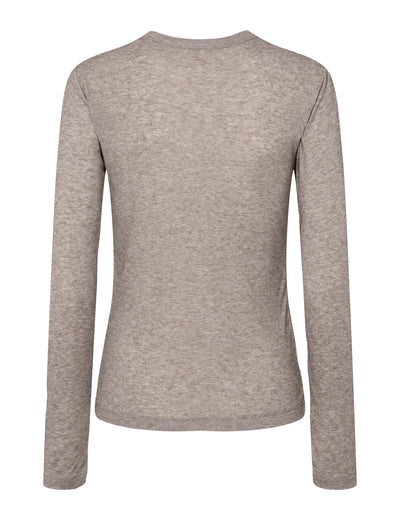 esmé studios ESEllia LS Top T-shirt and Tops 134 Brownie Mélange
